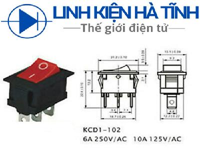 CÔNG TẮC 3 CHÂN kcd1-102 CÔNG TẮC 3 CHÂN kcd1-102